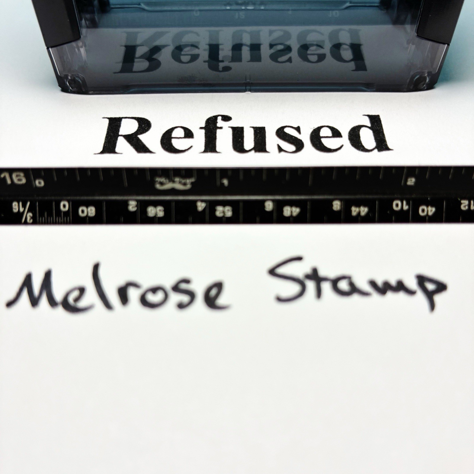 Refused Rubber Stamp Black Ink Self Inking Ideal 4913
