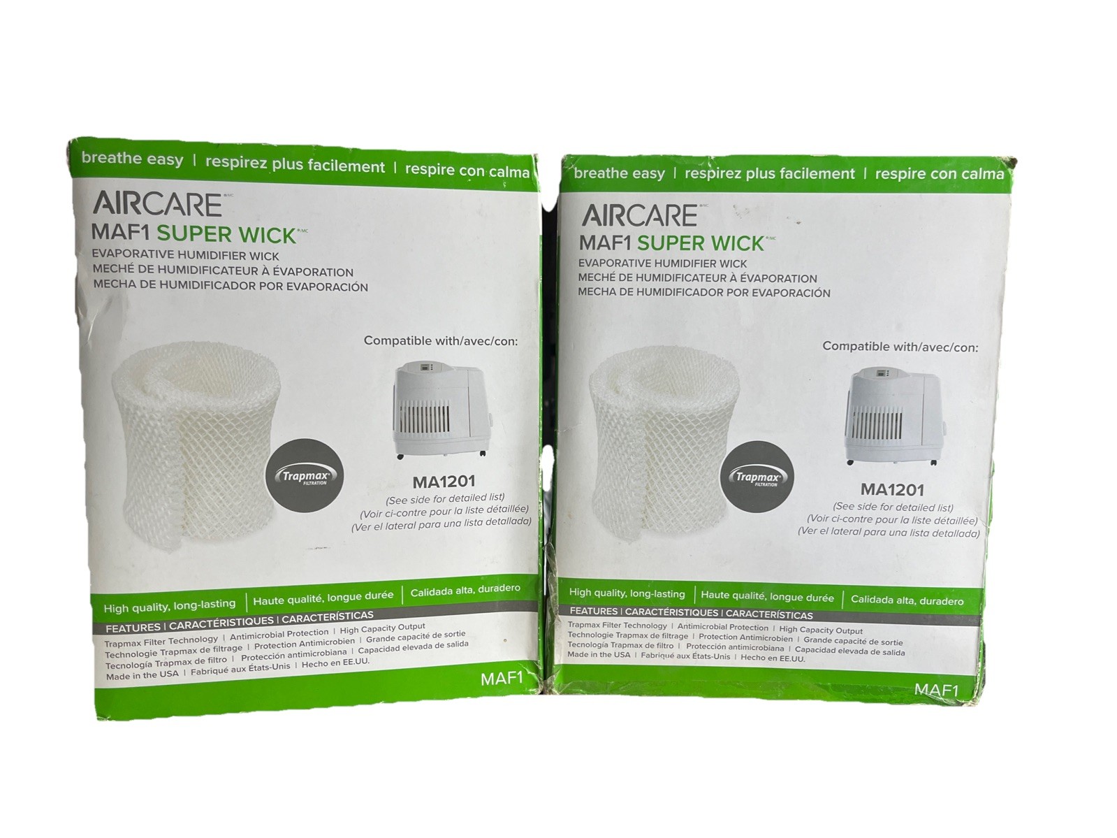 (2) Aircare MAF1 Super Wick Evaporative Humidifier Wicks MA1201 OB (Lot of 2)