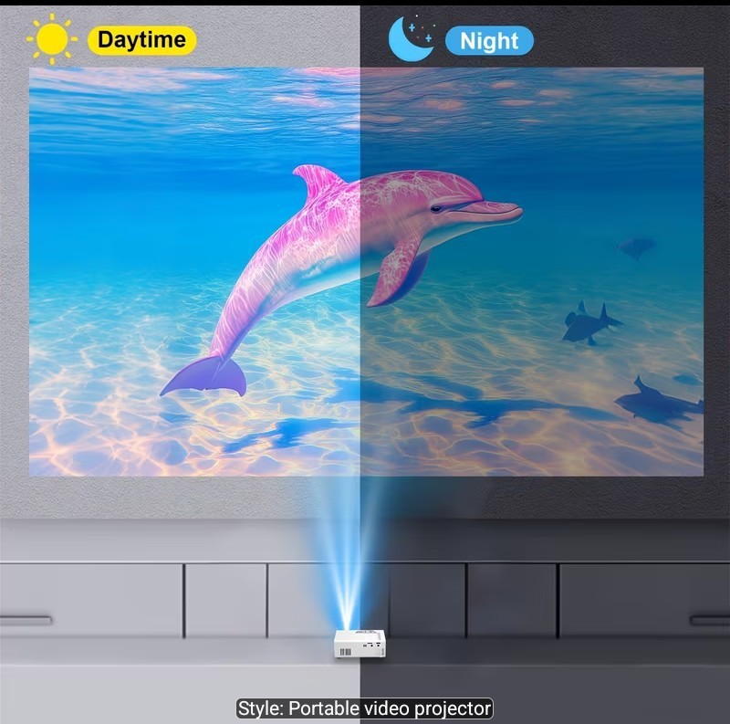 High-definition Mini Projector, "Wired Screen Mirroring For Mobile Phones".