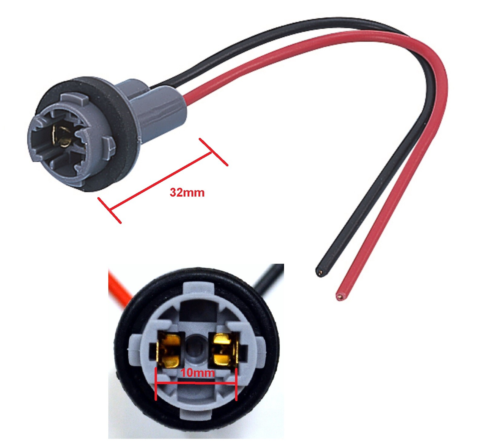 Universal Pigtail Wire Female Socket 194 T10 PGS Front Side Marker Light Plug K