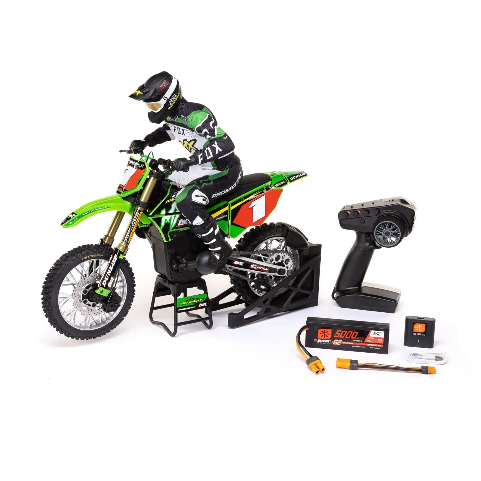 Losi Promoto-MX RTR 1/4 Brushless Dirt Bike (FXR) w/2.4GHz DX3PM Radio & MS6X