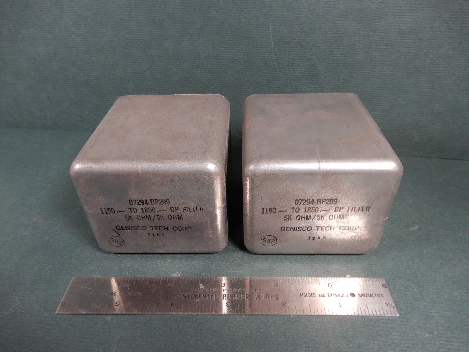 Genisco Tech Corp Band Pass Filters (2) NOS 1150 - 1850 5K Ohm/ 5K Ohm
