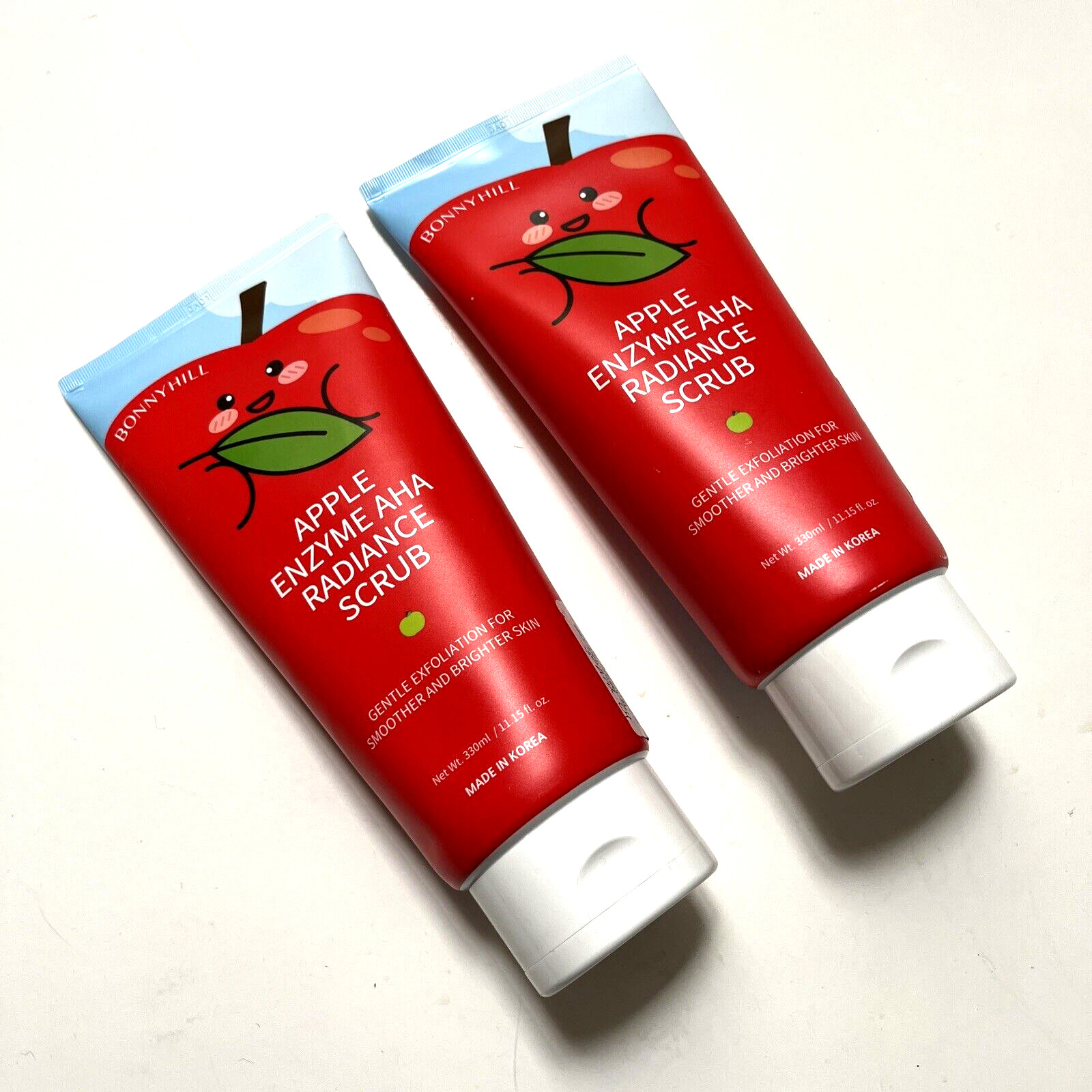 New Lot 2x Korean BONNYHILL Apple Enzyme AHA Radiance Scrub Exfoliator  K-Beauty