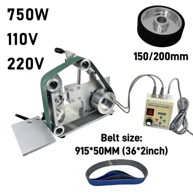 Belt Sander 110/220V 750W Brushless DIY Polishing Grinding Belt Machine 915x50mm