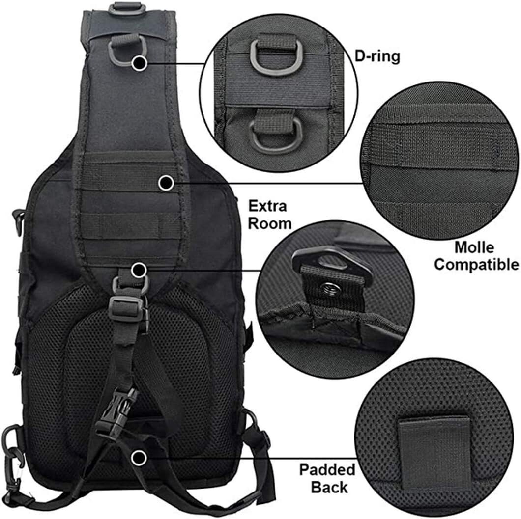 Durable Nylon Tactical Backpack with Molle System - 20L Capacity for Versatility