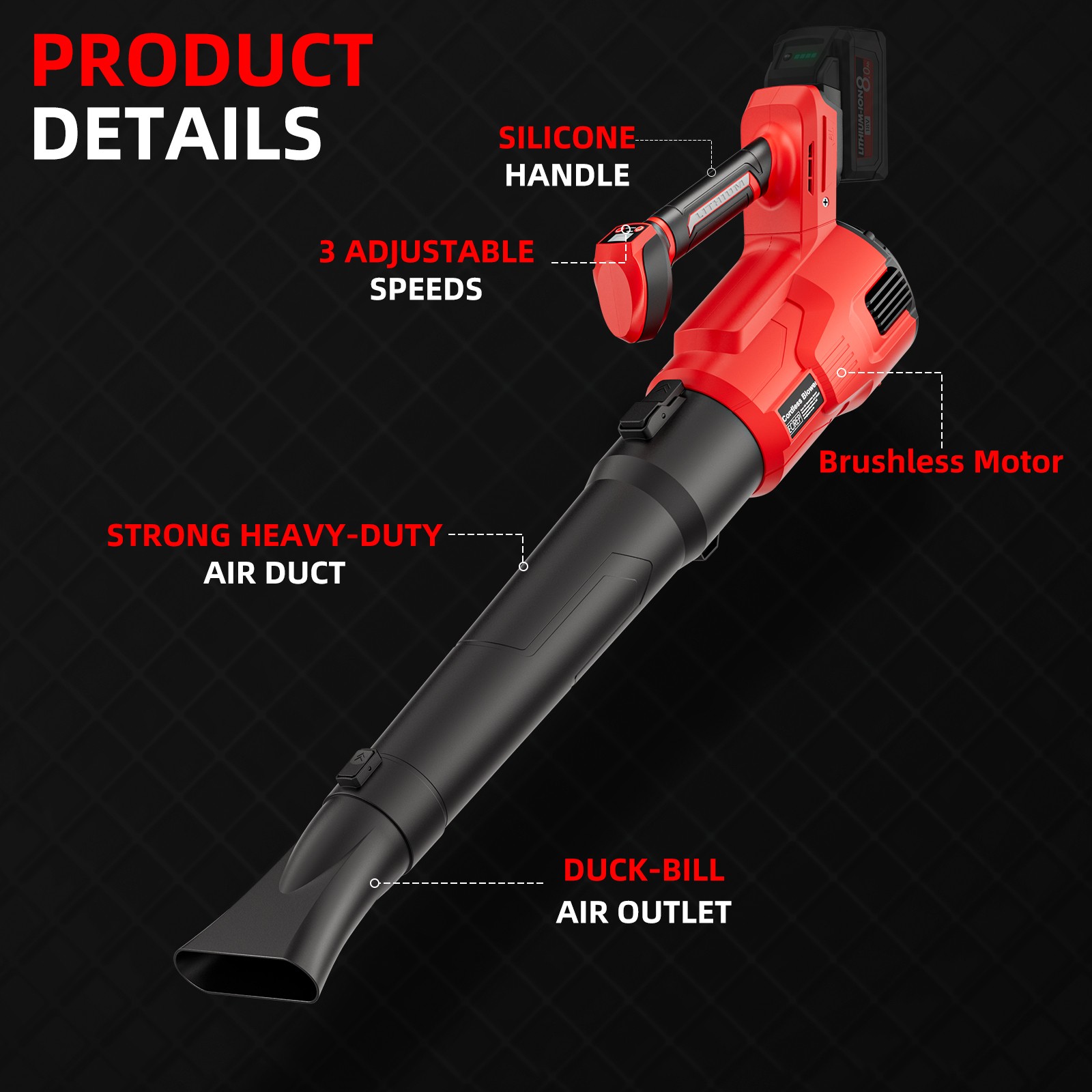 Cordless Leaf Blower For Milwaukee For M18 18v Battery Powered (Only Tool)