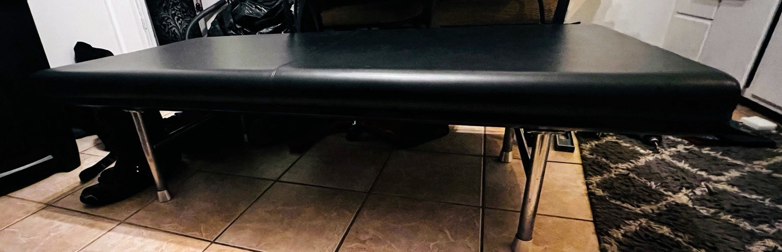 Large Kurv Leather Bench