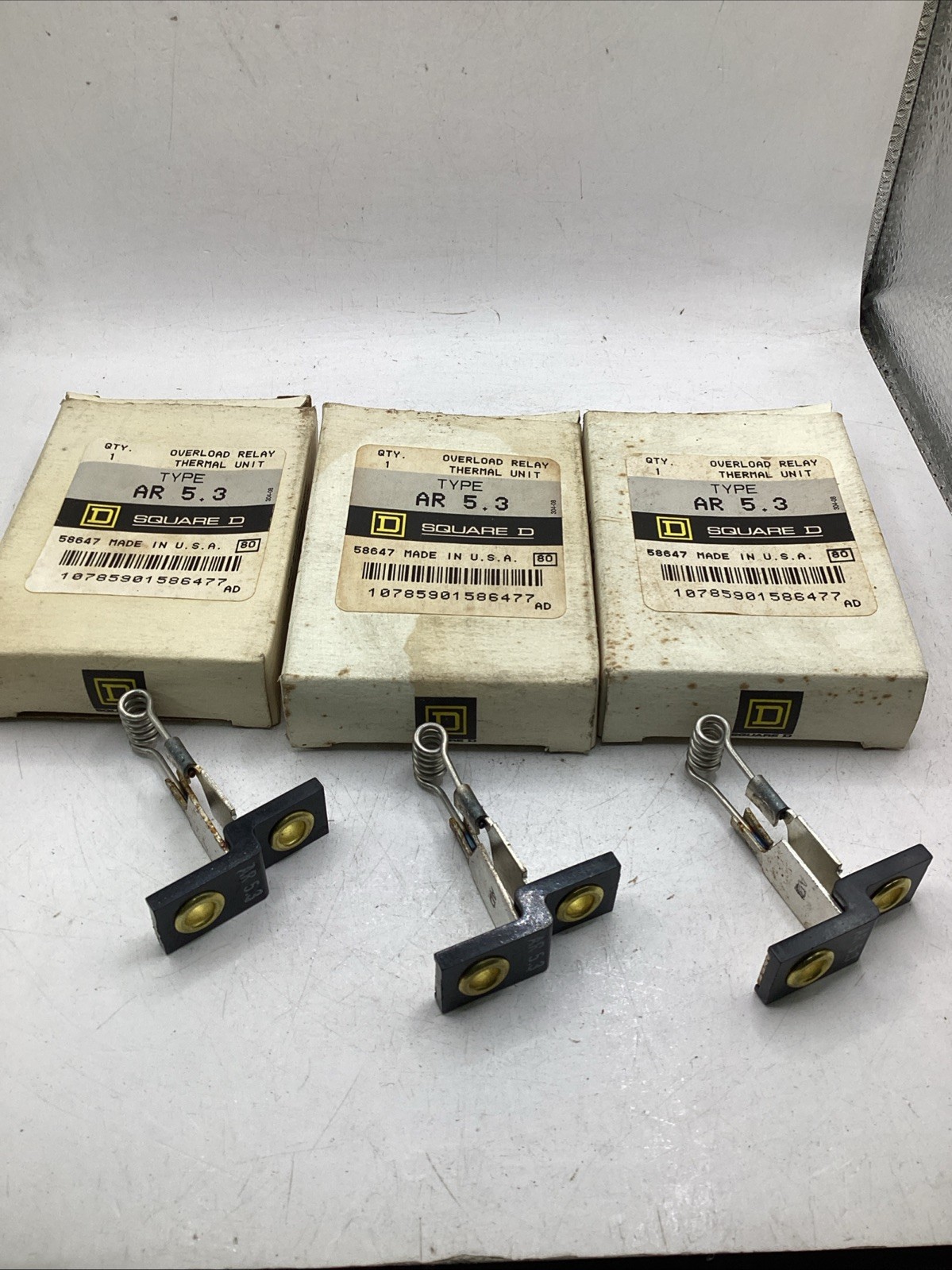 Lot of 3 Square D AR5.3 / AR 5.3 Overload Relay Thermal Unit 58647