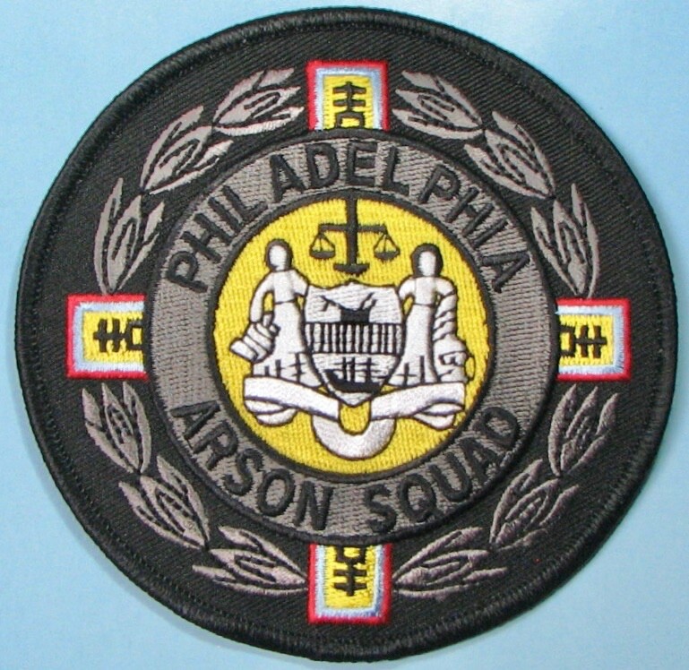 Philadelphia, PA Arson Squad Patch 4". PP47.