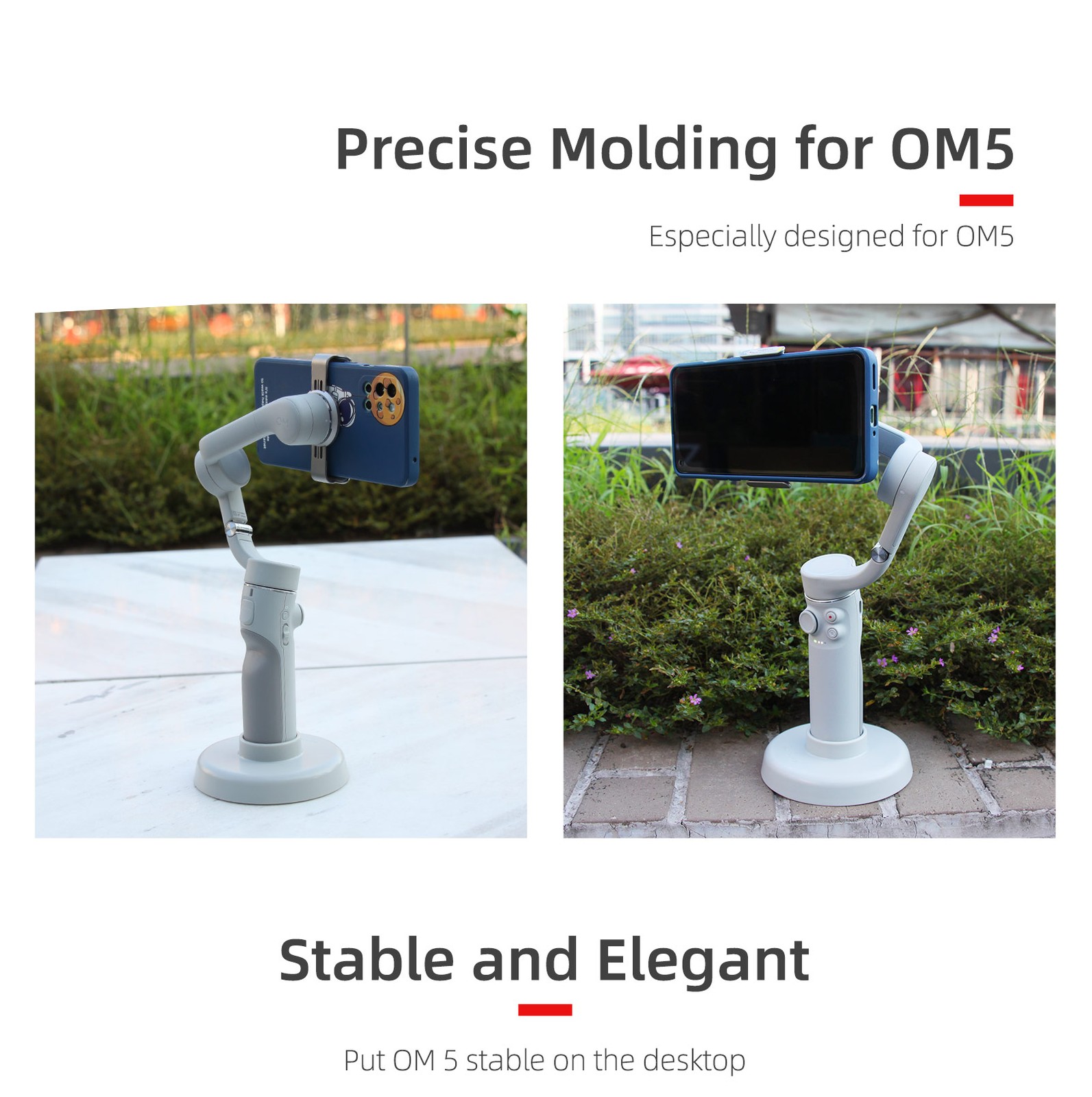 Grey Plastic Portable Gimbal Support Base For DJI OM5 Stabilizer Mobile Phone A