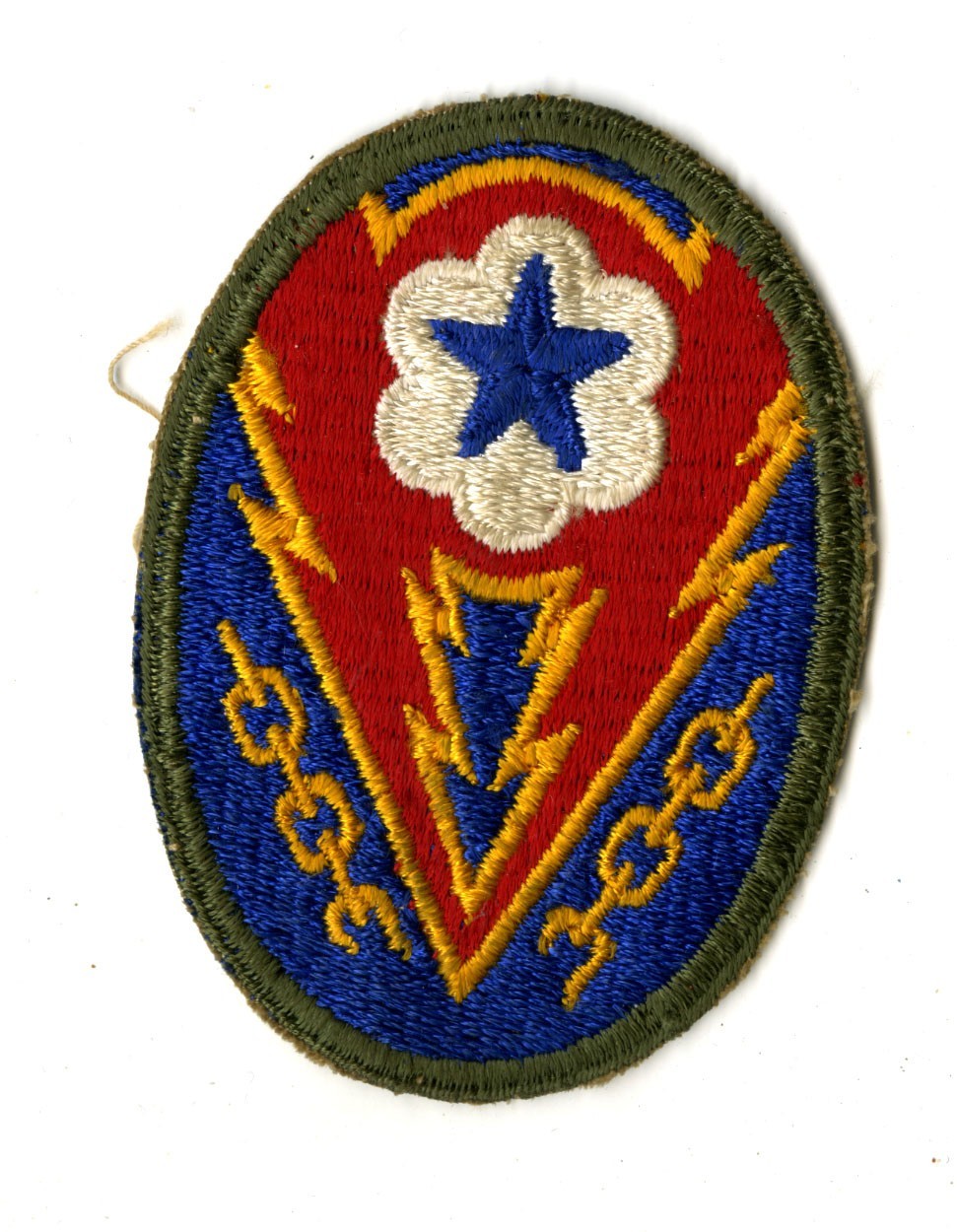 ETO Communications Zone Patch White Back Patch WWII Vintage Europe
