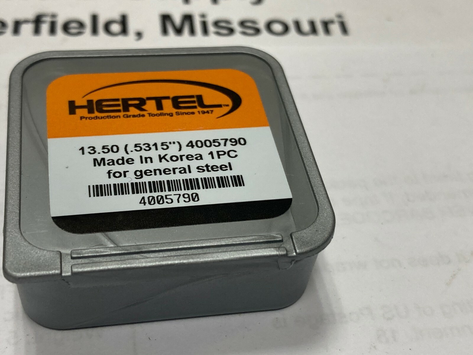 Hertel 4005790, Replaceable Drill Tip, 13.5mm Dia. Grade HC125md 140° Point
