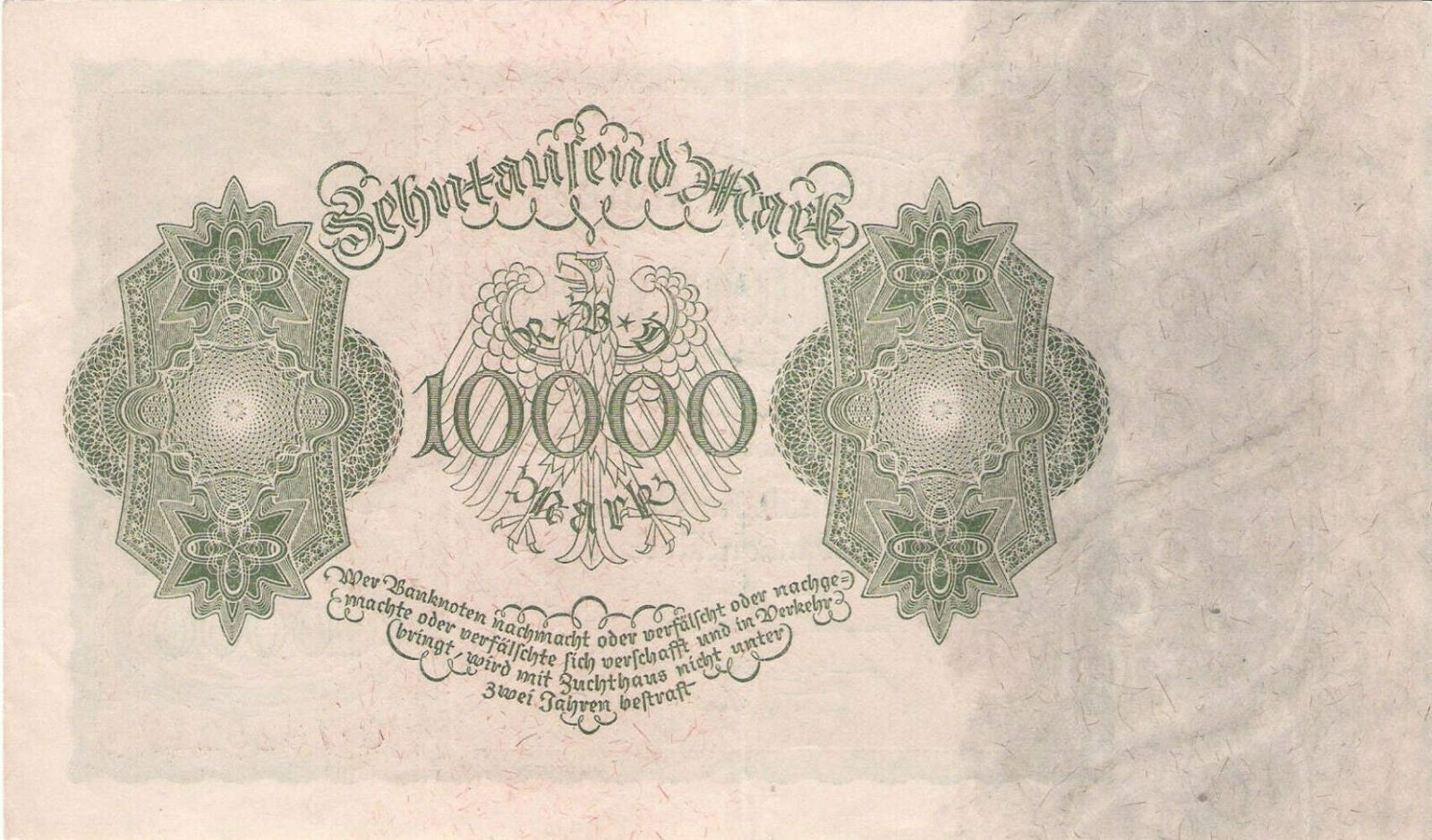 Germany P-71 10000 Marks 1922 VF—Dürer—Hyperinflation