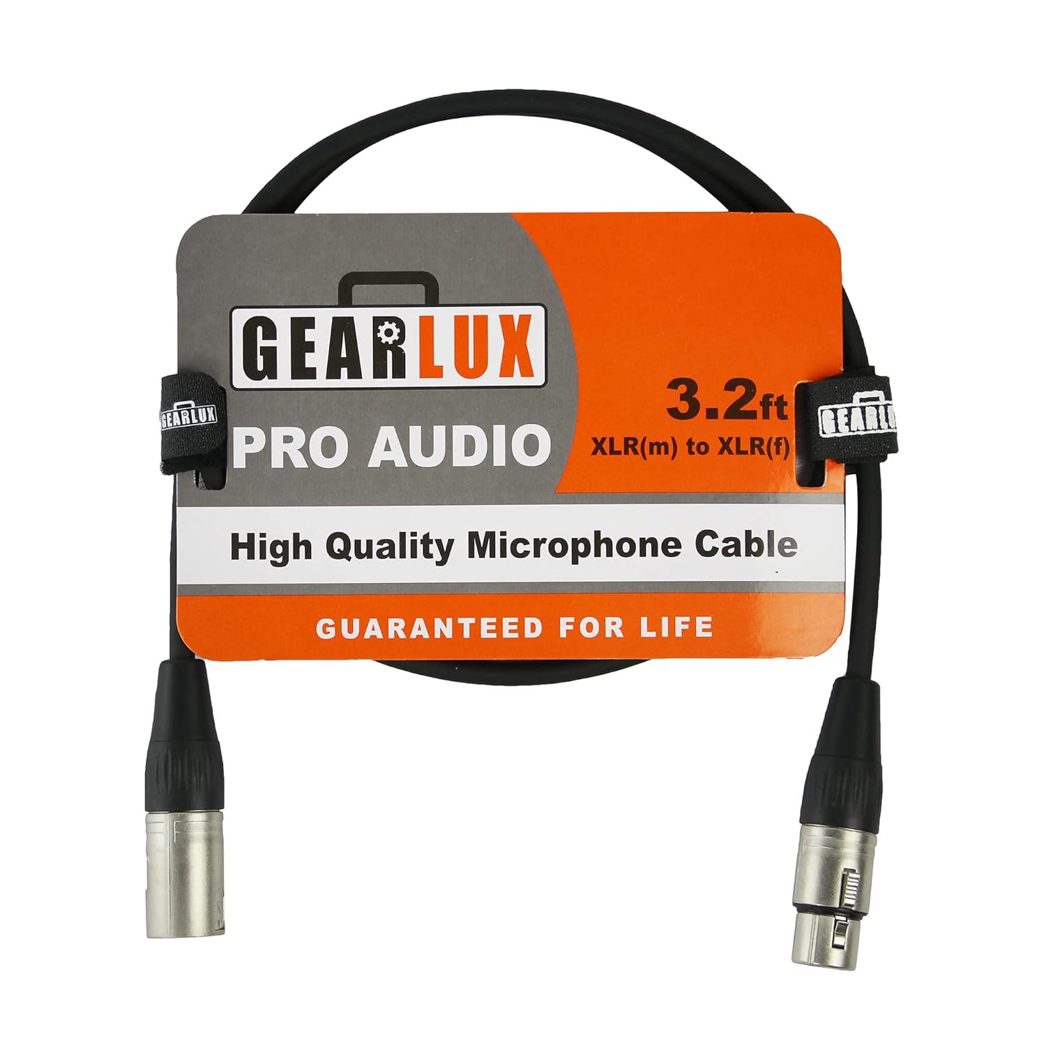 XLR Microphone Cable, Fully Balanced, Male to Female, 3.2 Feet - Single Pack