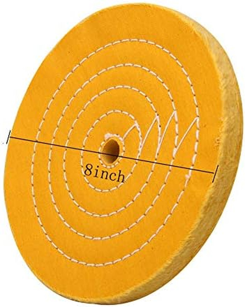 8 Inch Buffing Polishing Wheels for Bench Grinder Buffer with 5/8" Arbor Hole Wh