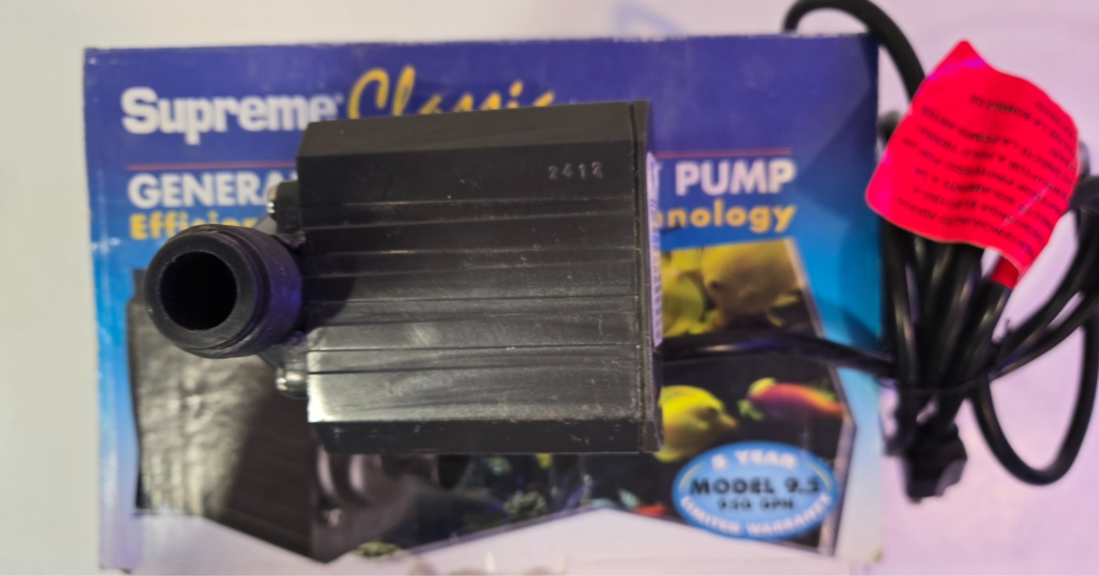 Danner Supreme Classic Magnetic Drive Water Pump. 950 GPH. Model 9.5