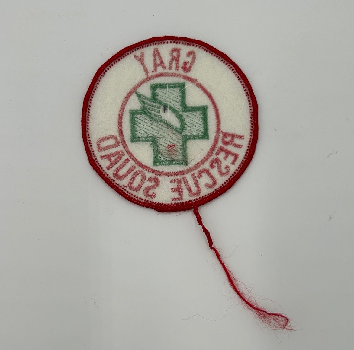 Gray Rescue Squad Patch Vintage 80s NOS Rare