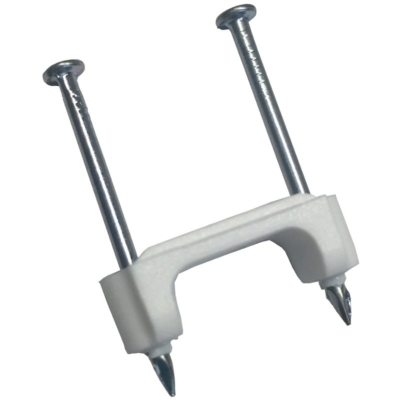 Gardner Bender PS-150Z Cable Staple, 1/2 in W Crown, 1-1/4 in L Leg, Plastic/Pol