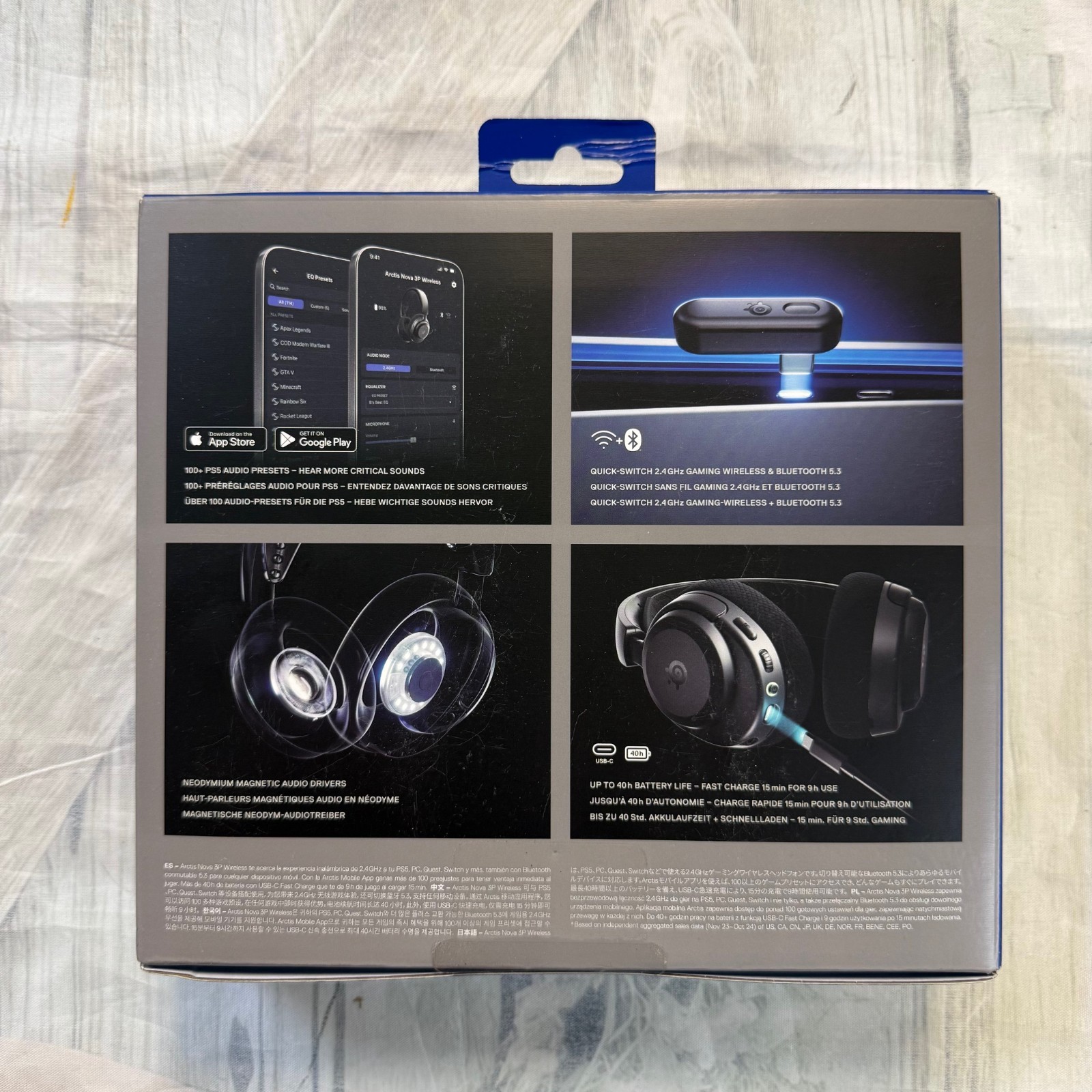 SteelSeries Arctis Nova 3P Wireless Multi-Platform Gaming Headset, Black