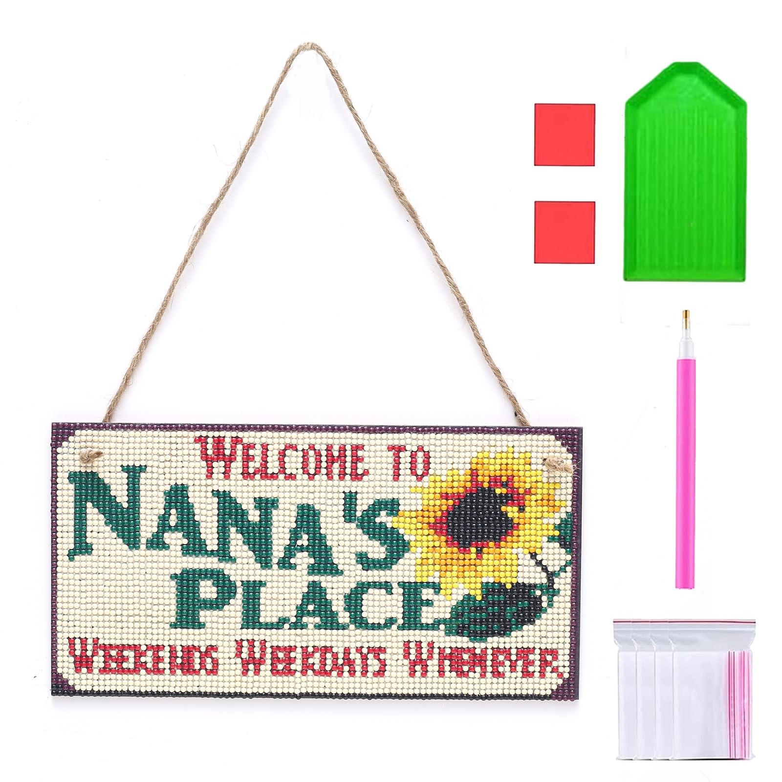 Liccyy Hanging 5D Diamond Art Painting Kits for Adult 10"*5.3", Sunflower