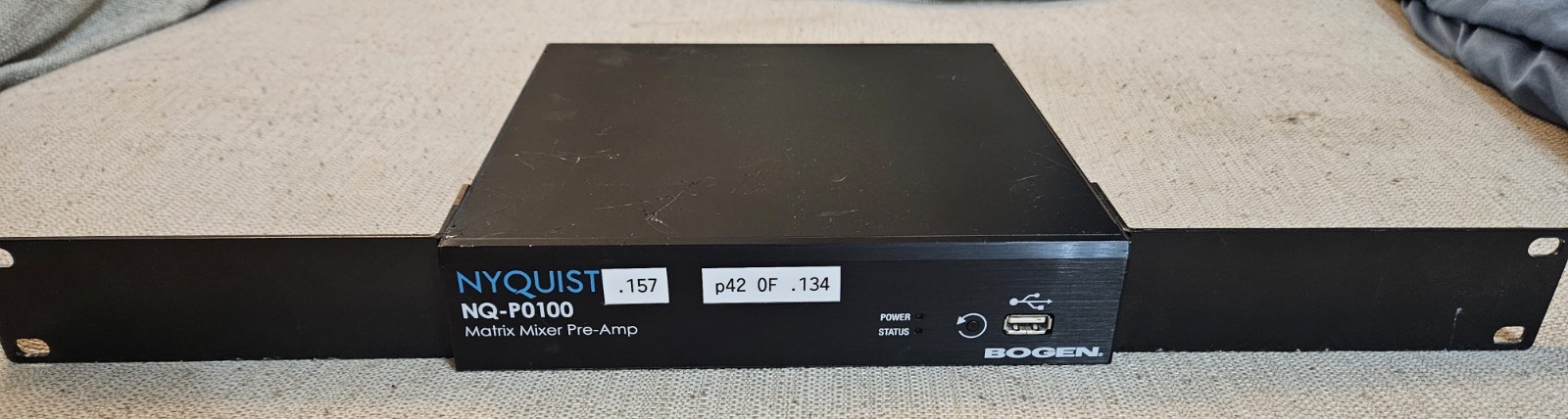 Bogen NQ-P0100 Matrix Mixer Pre-Amp TESTED WORKING Nyquist System Device
