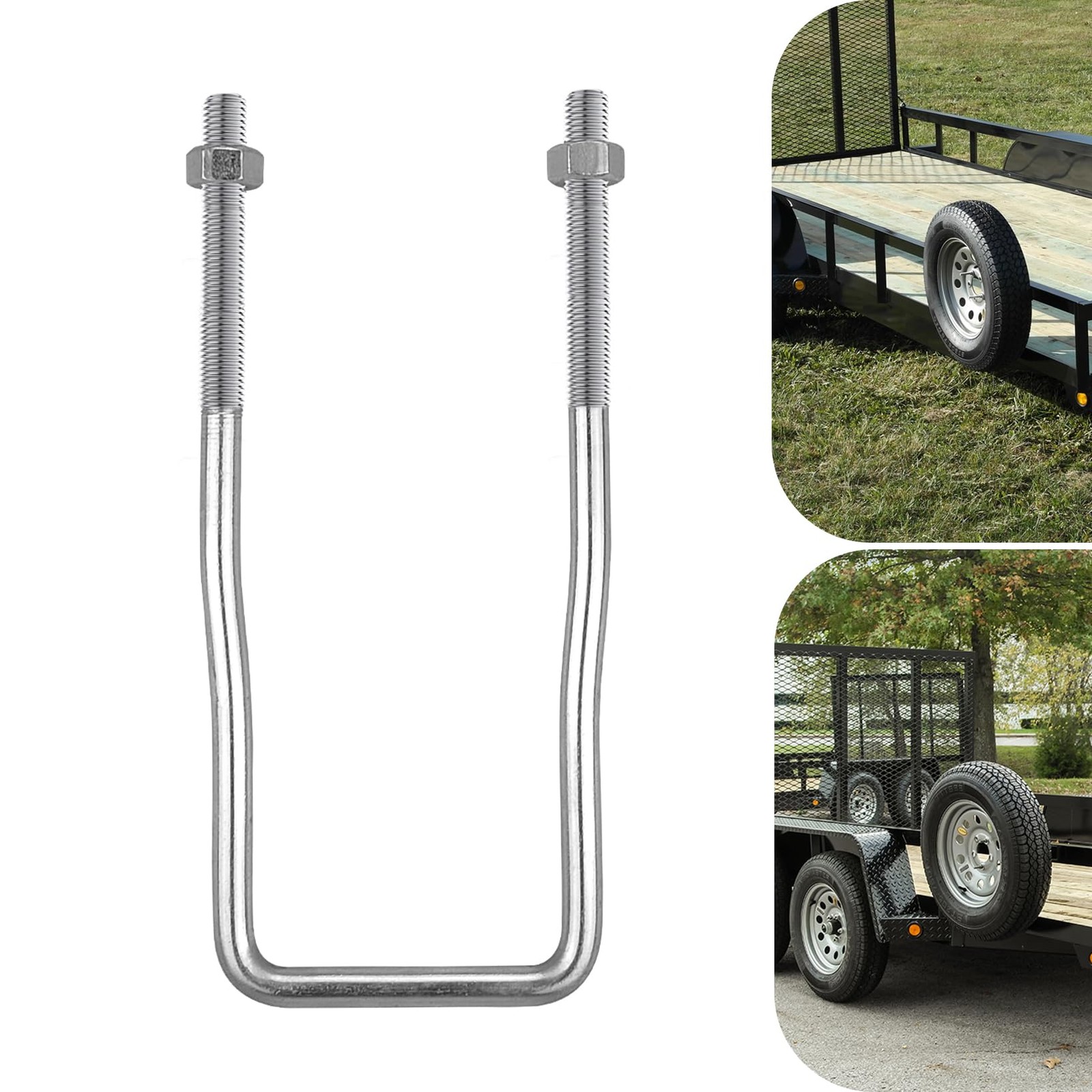 VIAGL U-Bolt Trailer Spare Tire Bracket, Carrier Galvanized...