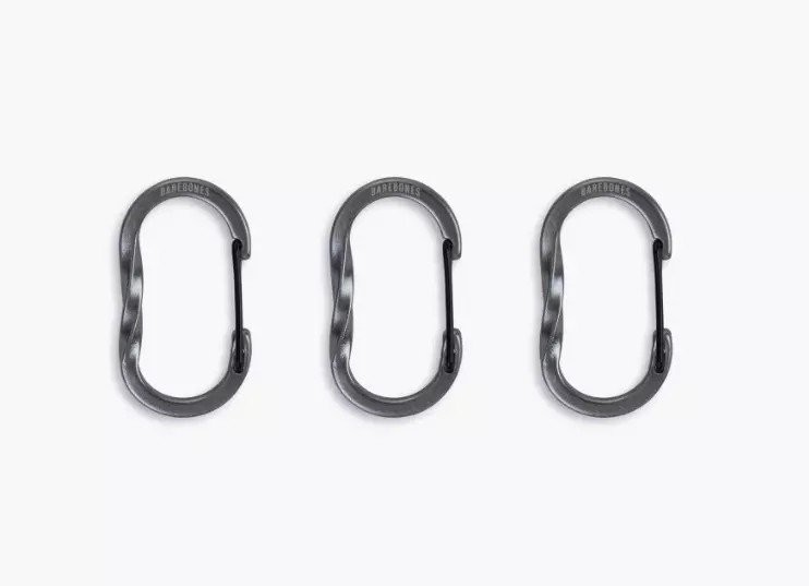 Barebones Living Small Wiregate Black Carabiner For Outdoor Use - STC-620