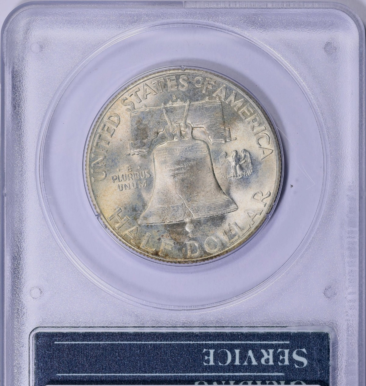 1949-s Franklin half dollar PCGS MS65, old rattler holder Gen 1.2