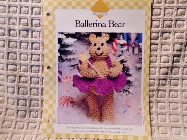 Ballerina Bear Toy doll  VANNA'S CROCHET PATTERN INSTRUCTIONS