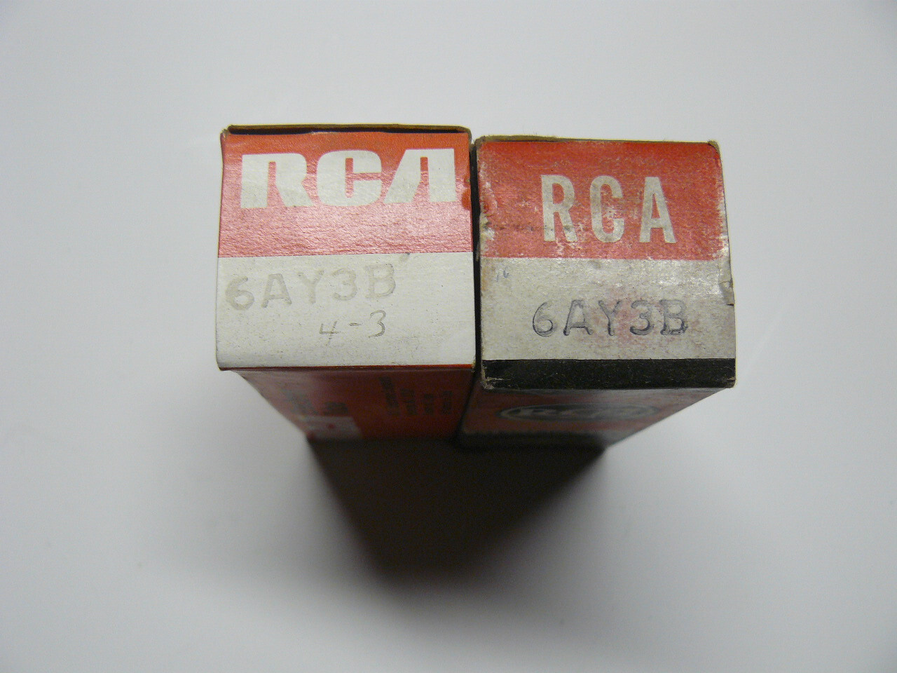 Lot of 2 RCA 6AY3B TUBES New Old Stock