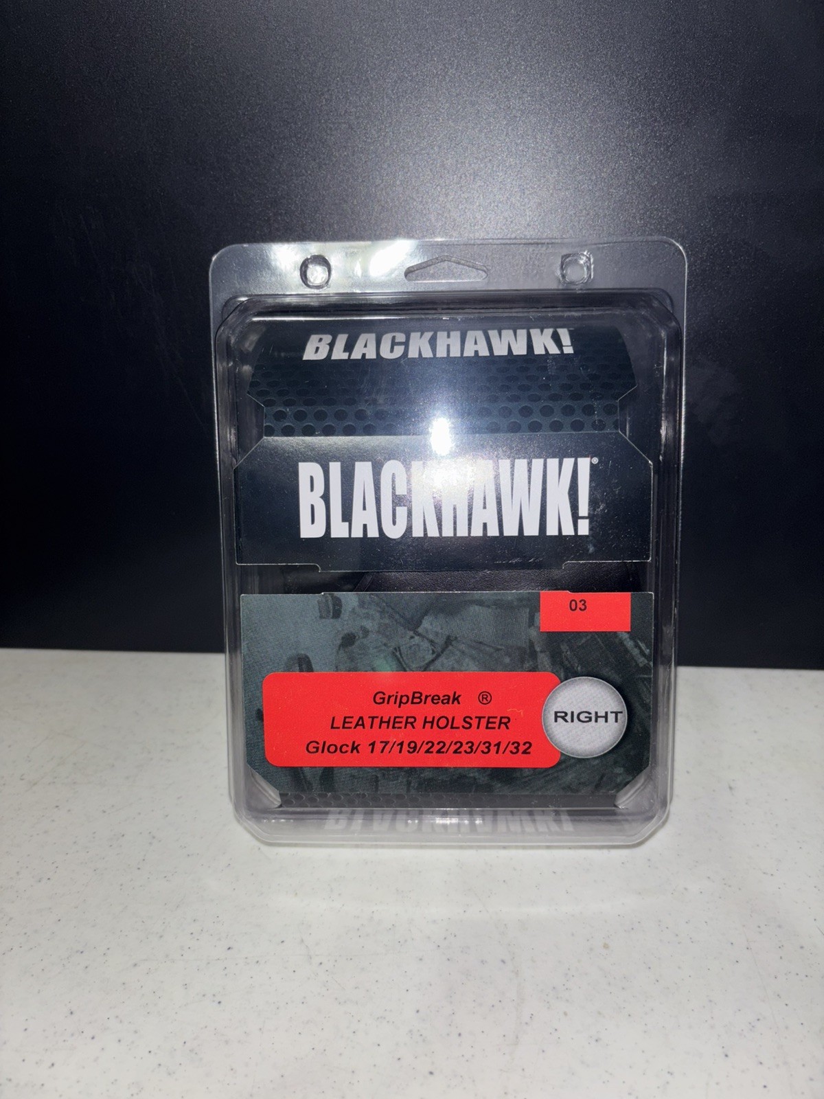 Blackhawk GLOCK RH Leather Grip Break Holster Model 19 NEW 421903BKR NEW IN BOX