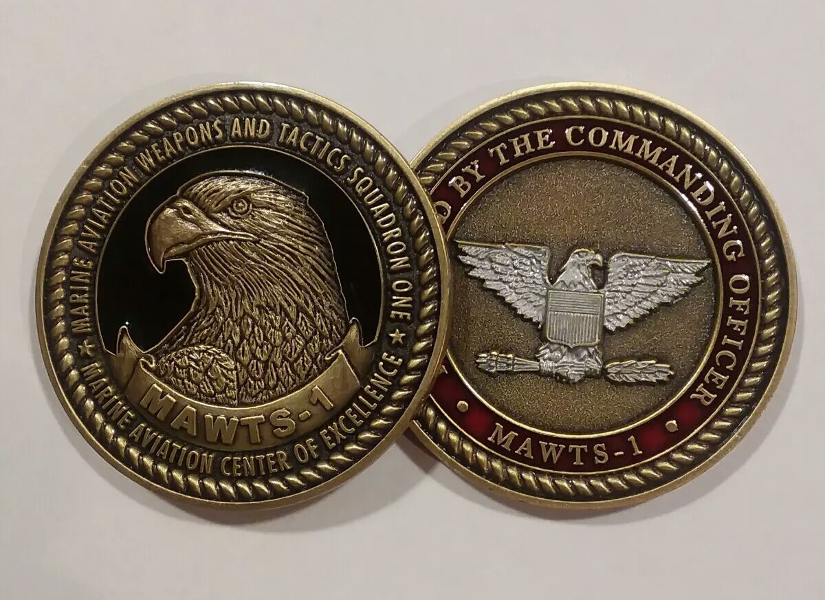 REAL MAWTS-1 Marine Aviation Weapons Tactics Squadron One USMC Challenge Coin