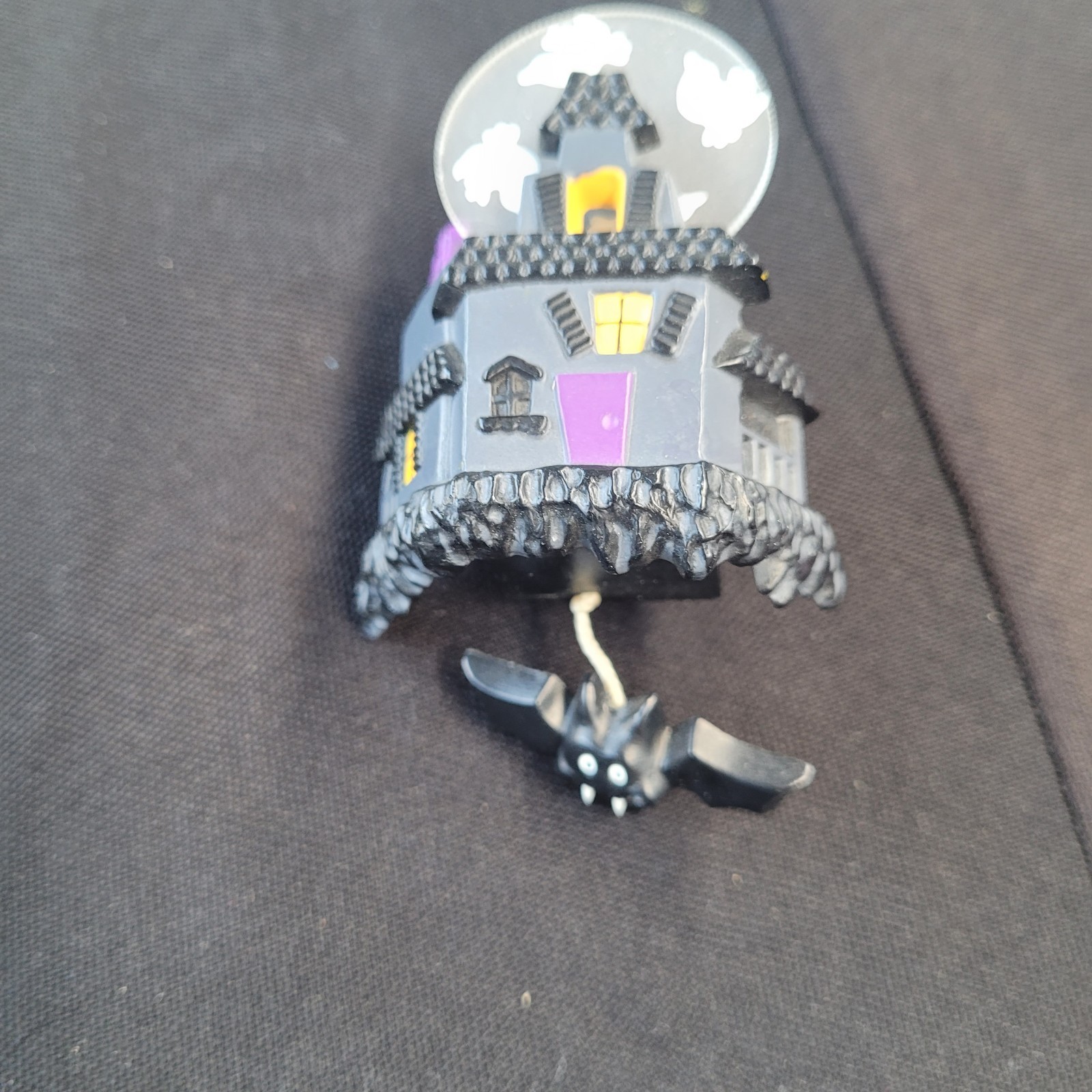 Vintage Hallmark Halloween Haunted House Pin Ghosts Moveable Pullcord Action