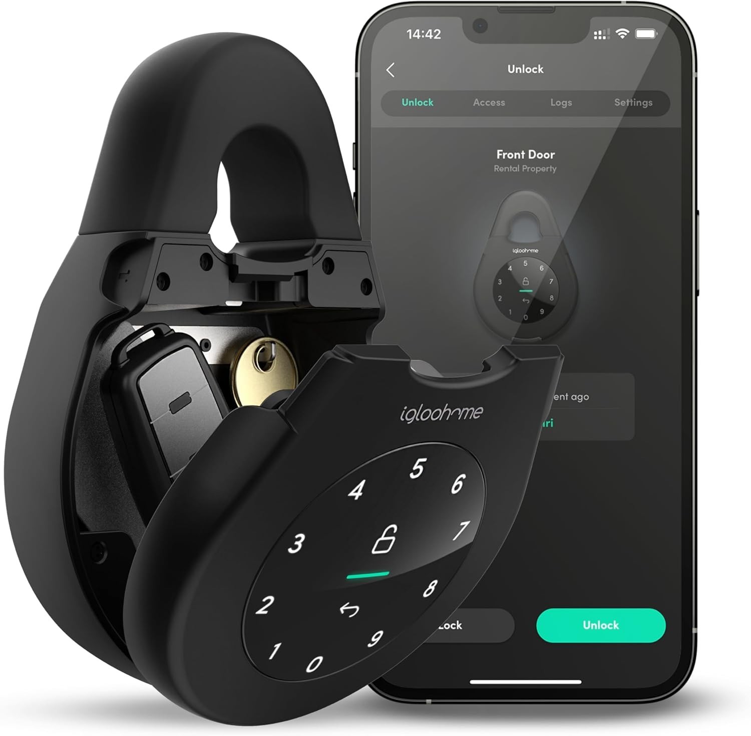 igloohome Keybox 3 Smart Lock Box, Large Key Safe w/Airbnb Sync (iOS/Android)