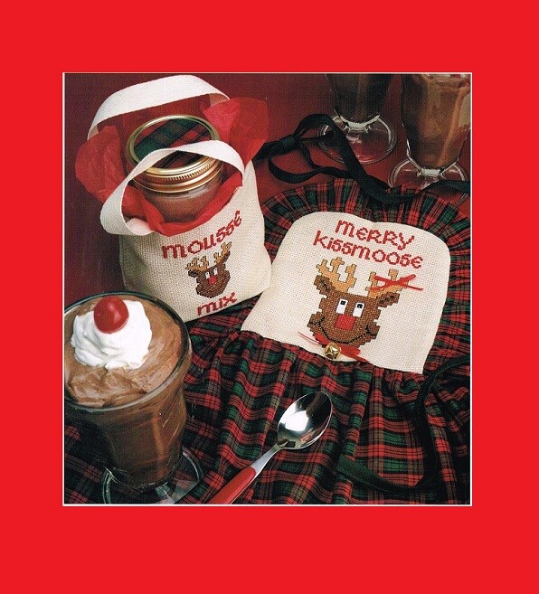 MERRY  "KISSMOOSE"  CROSS STITCH PATTERN  ONLY  -  TL   EEUY