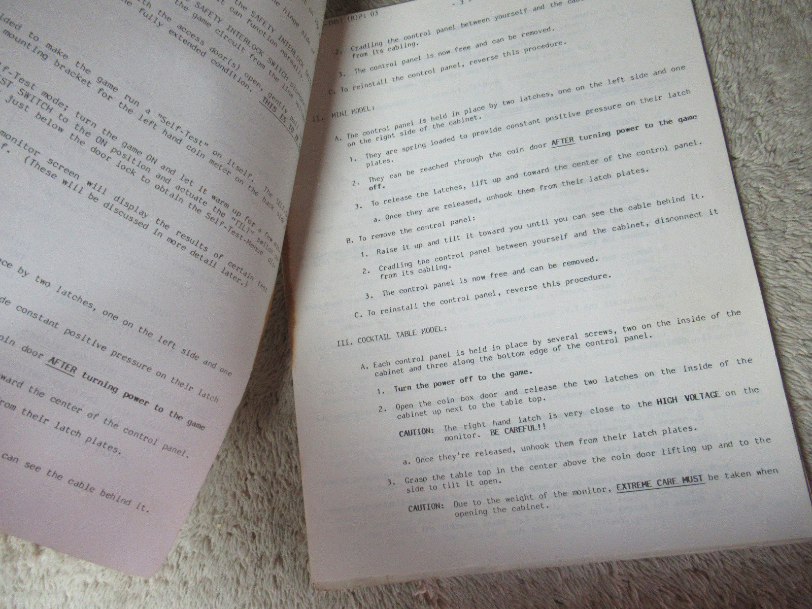 KICK MIDWAY kickman general instructions arcade video game manual