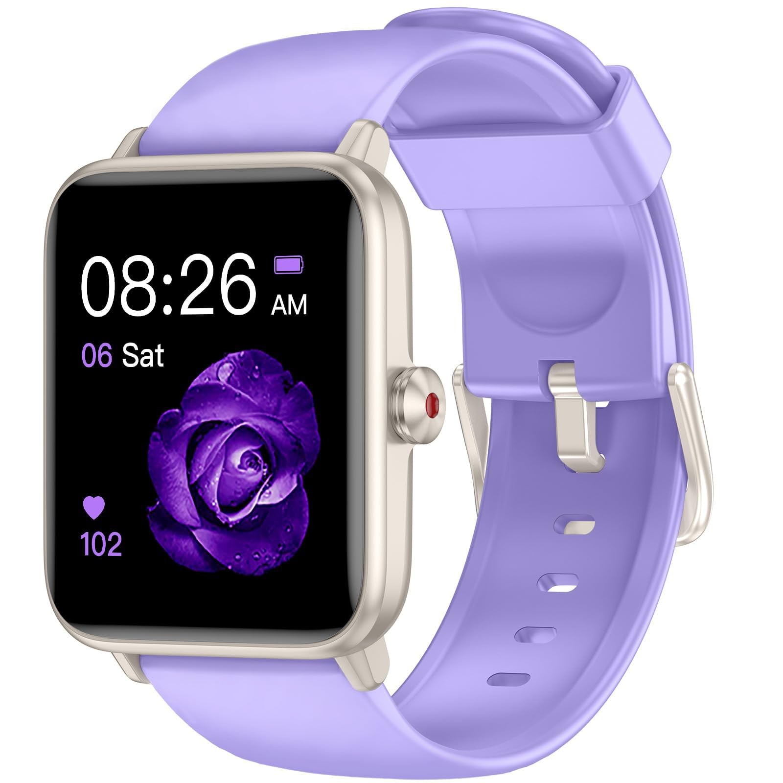 Smart Watch, Fitness Tracker with Heart Rate Monitor, 41mm, Light Purple