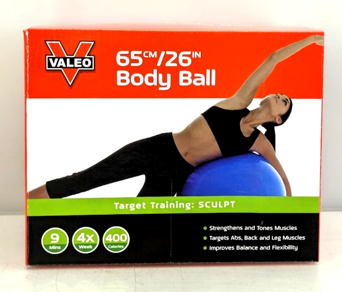 Valeo Fitness Gear Body Ball 65 cm/26 in. with air pump target Training: SCULPT