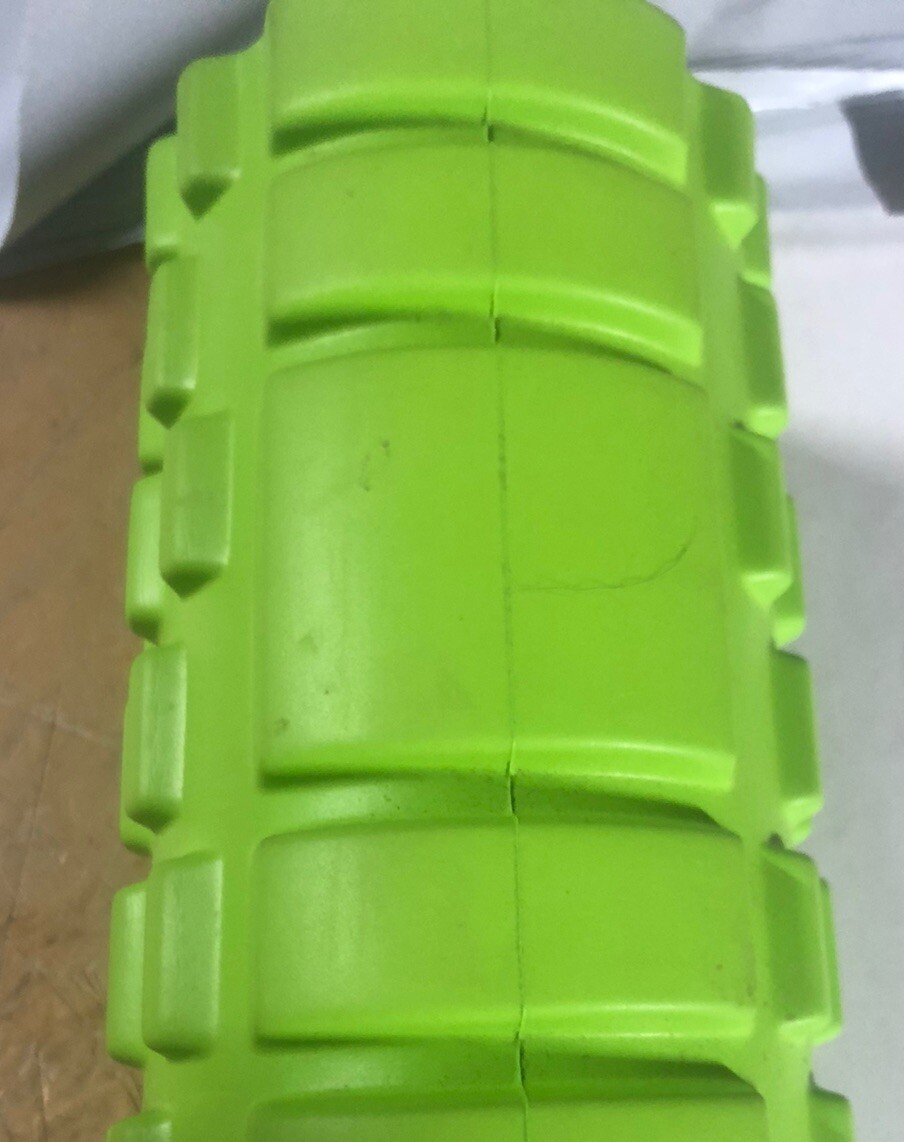 Textured Foam & PVC Deep Tissue Muscle Massage Roller Lime Green 12” Compact