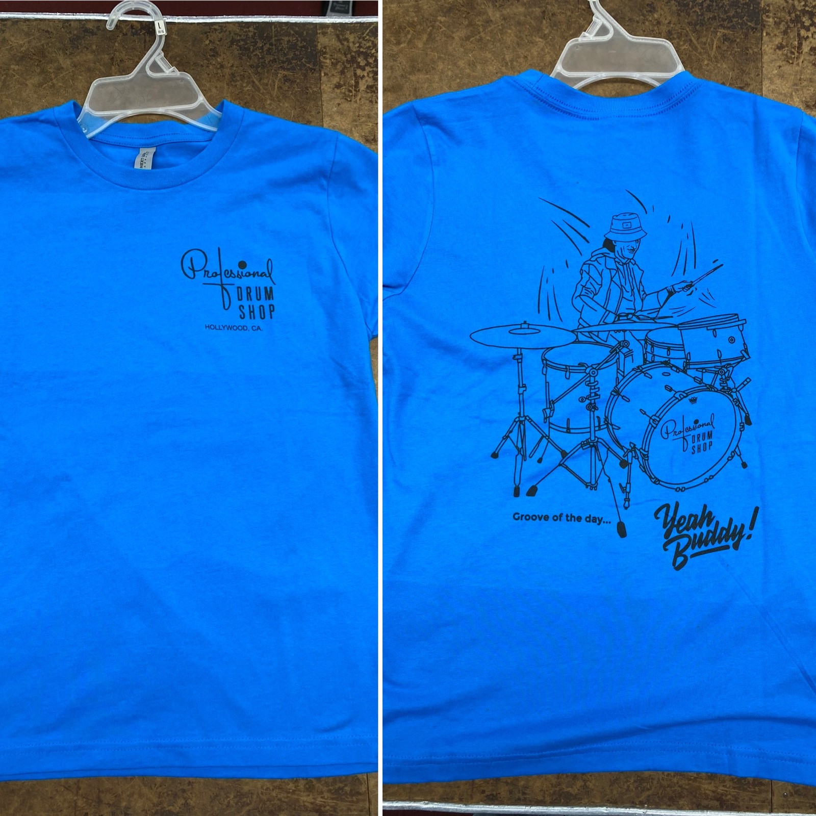 Professional Drum Shop - Groove of the Day T-Shirt - Turquoise - Extra Large