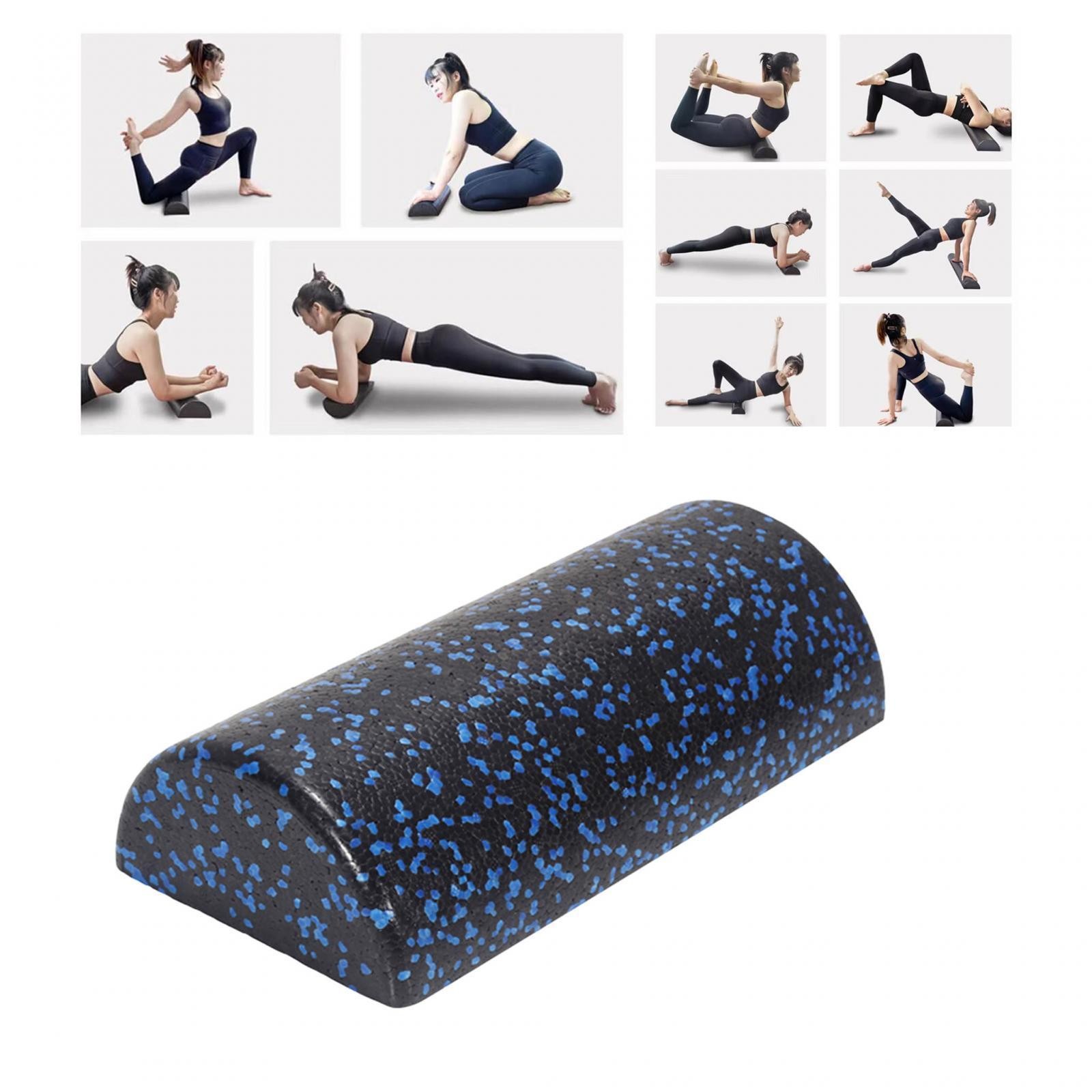 Half Round Foam Roller Neck Pilates Back Legs Foot Massage Yoga Column Roller