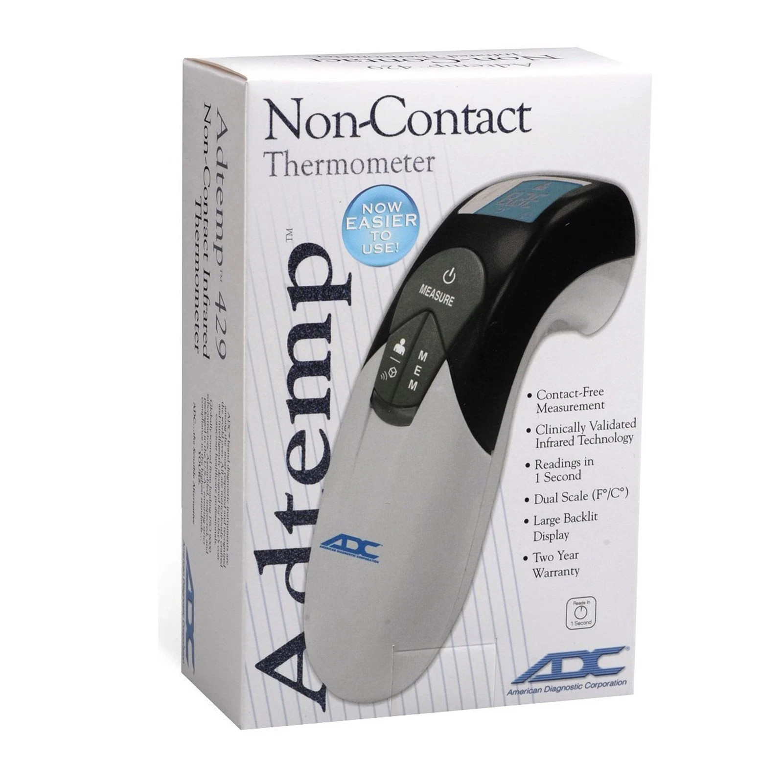 ADC Adtemp Non-Contact Thermometer LCD Display 429 1 Each
