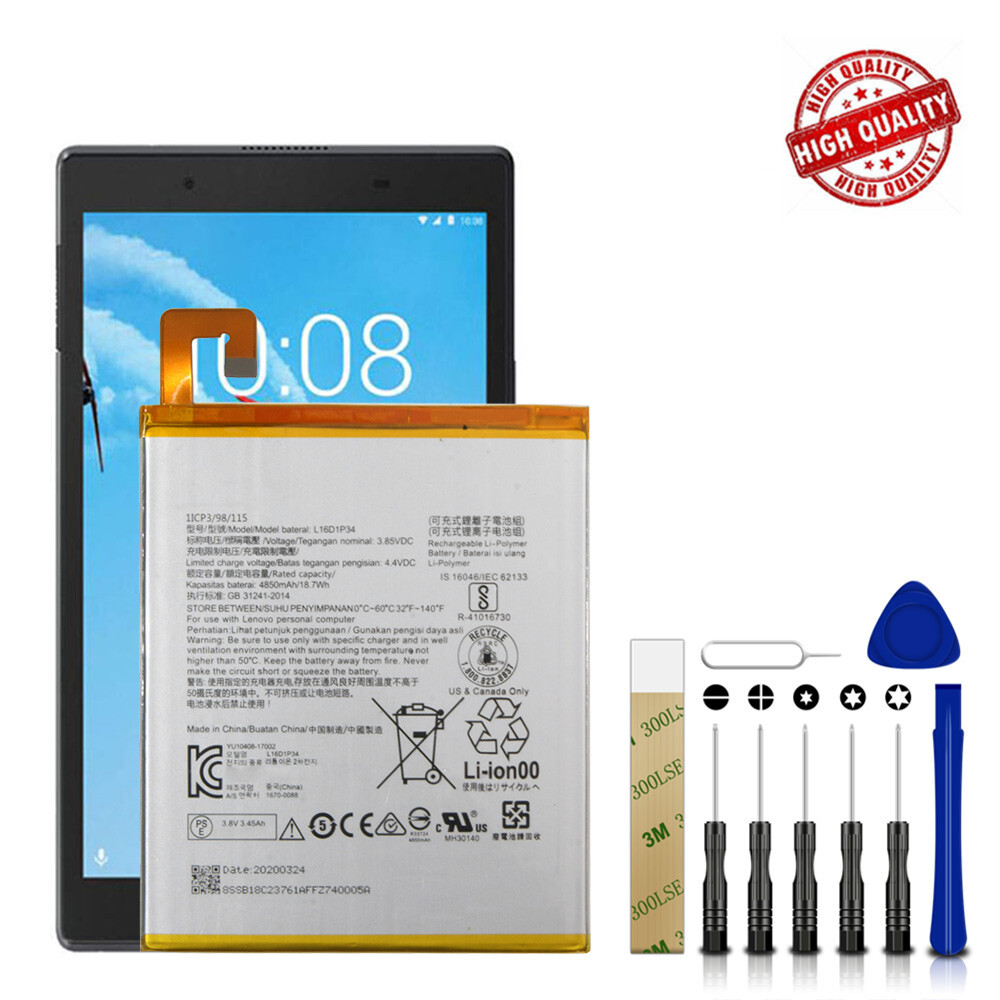 For Lenovo Tab 4 8 TB-8504F Replacement Battery L16D1P34 Tools