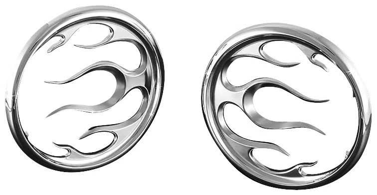Kuryakyn Speaker Grills - Flame Motorcycle Street Bike 3788 4405-0185 kur3788