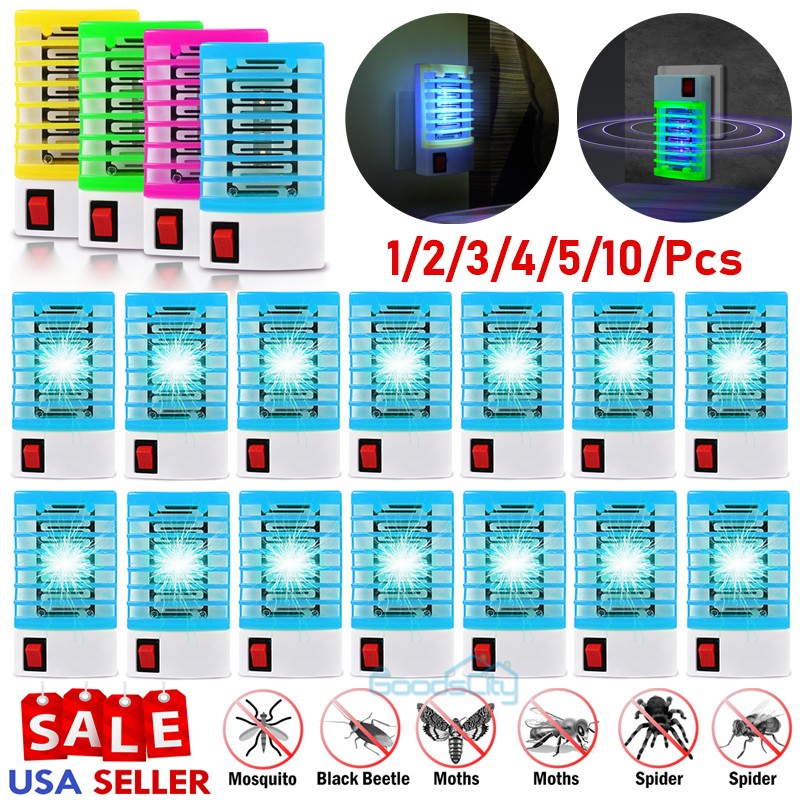 1-10 Plug in Electric Mosquito killer Zapper Lamp Indoor Fly Bug insect LED Trap
