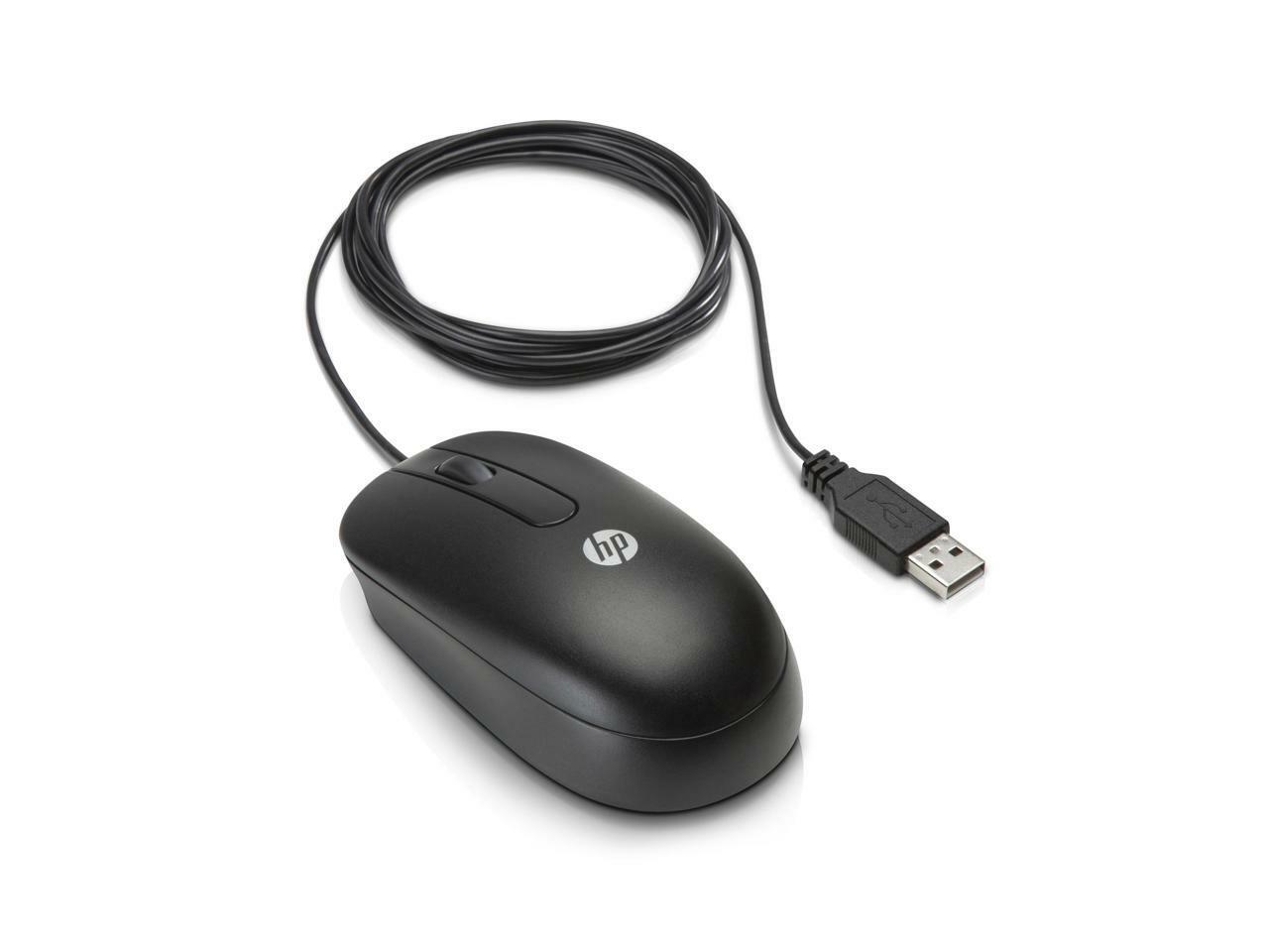 LOT OF 10 New Genuine HP Black USB Mouse 2-Button with Scroll Wheel 672652-001