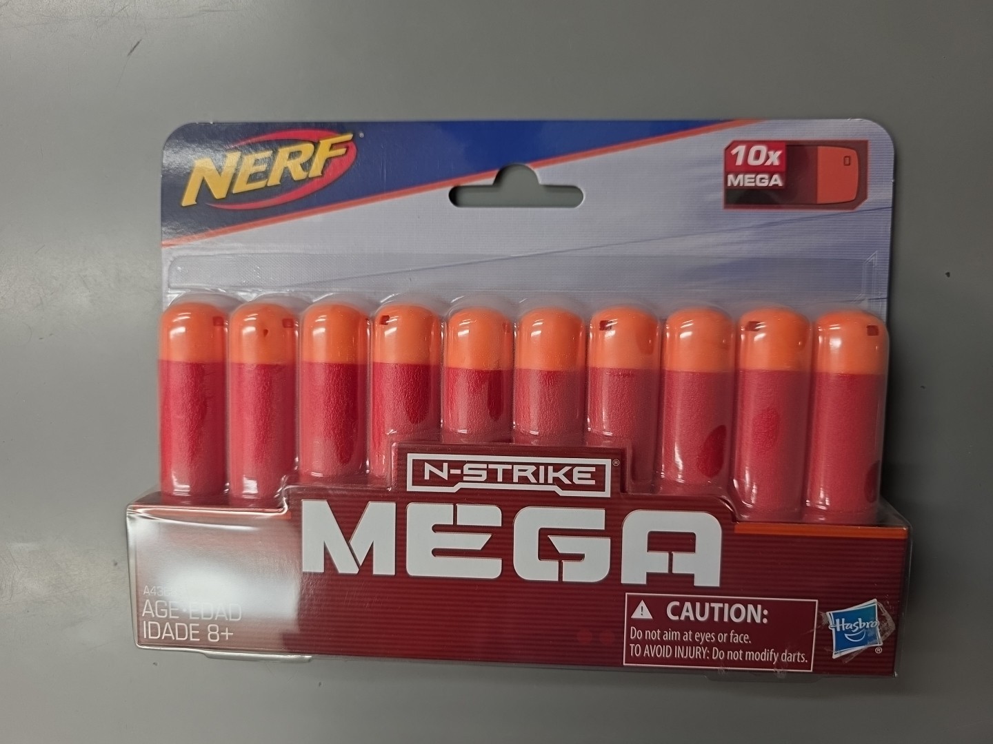 Nerf N-Strike Mega Dart Refill Pack 10x Foam Darts Red Orange A4368 Brand New