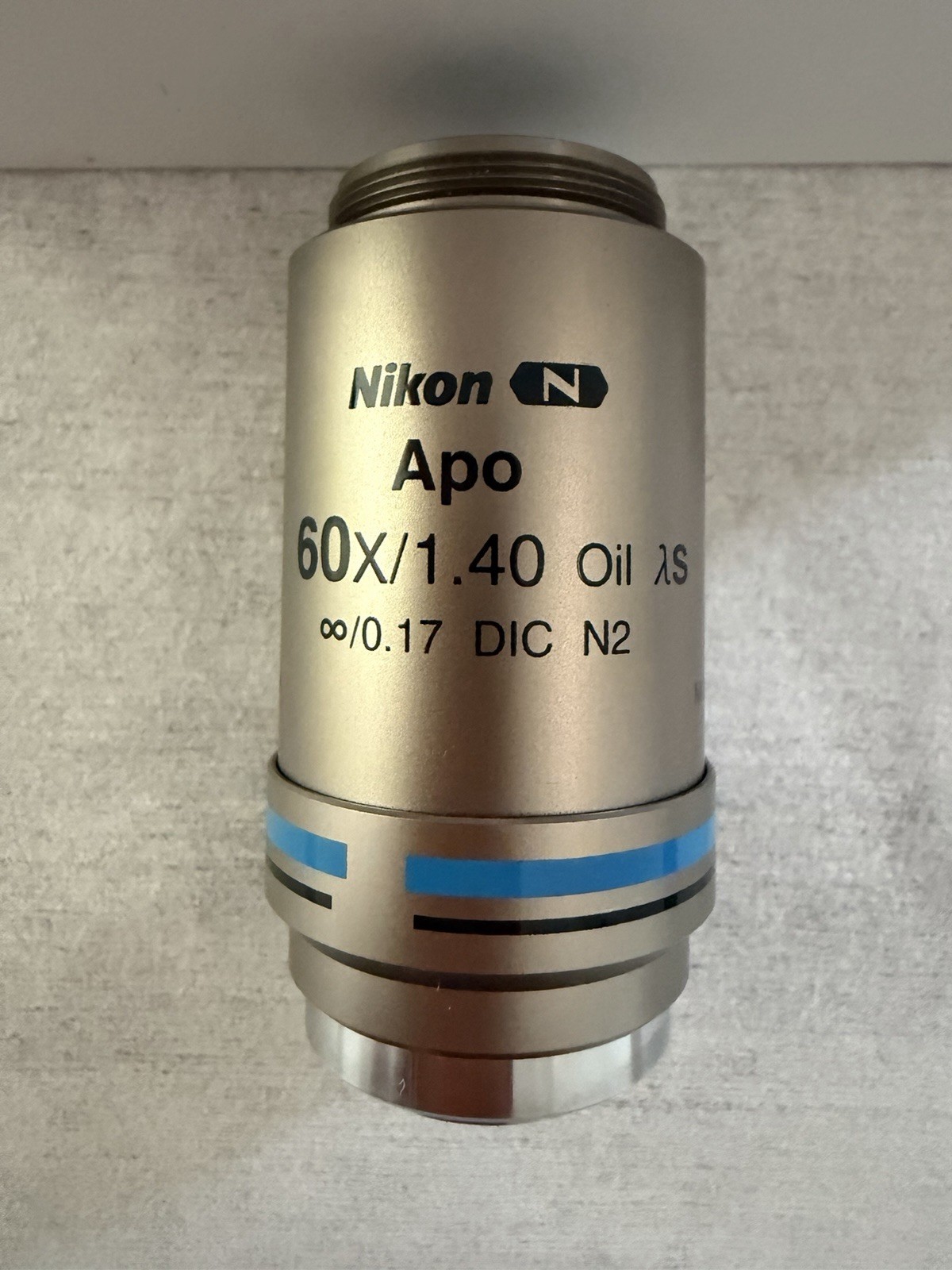 Nikon N 60x 1.40 Oil Apo Lambda S DIC N2 Eclipse Microscope Objective MRD71600