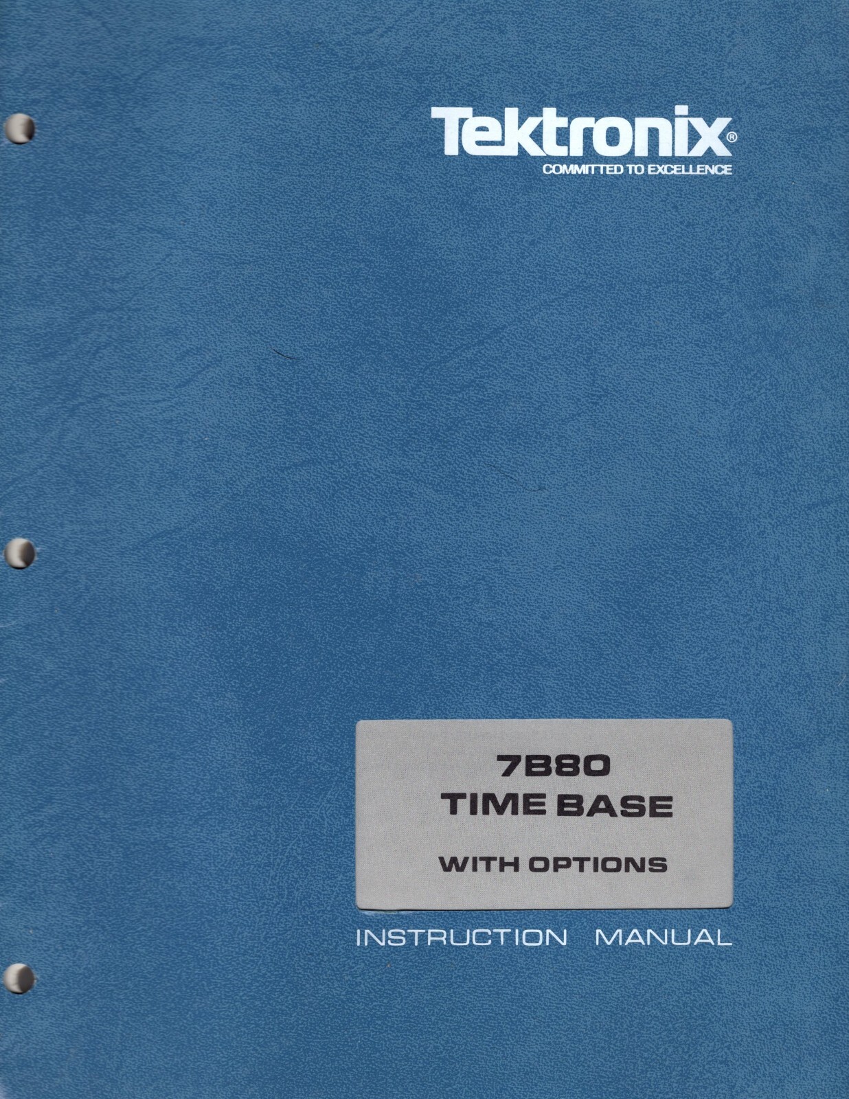 Orig Tektronix 7B80 Time Base With Options Instruction Manual 070-1959-00 1975