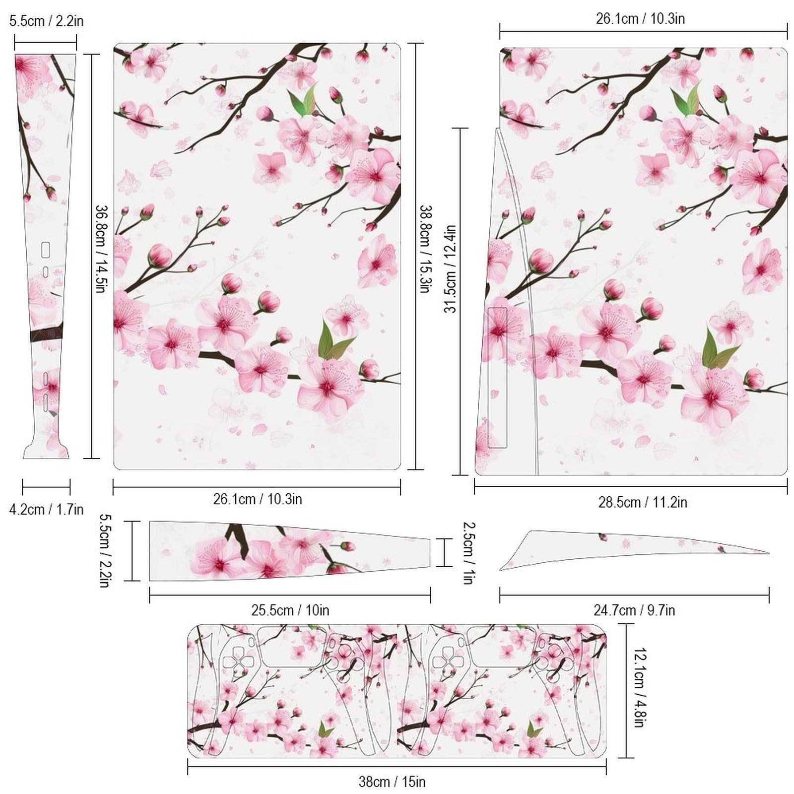 AoHanan Cherry Blossom Background 5 Skin Controller One size,